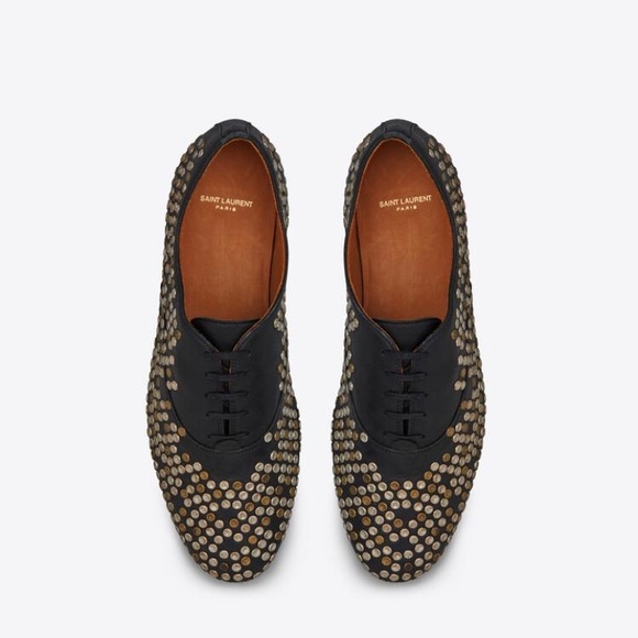 SOLD Saint Laurent RIVE GAUCHE Studded Flats - Picture 6 of 10